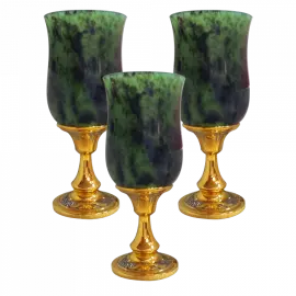 Набор винный "В кругу друзей" на 3 персоны, нефрит