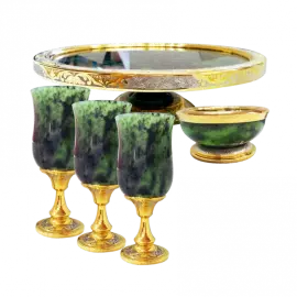 Набор винный "В кругу друзей" на 3 персоны, нефрит