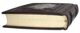 Книга в кожаном переплете "Молитвослов" с финифтью
