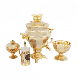 Чайный набор с самоваром "Сказка" на 6 персон, Златоуст