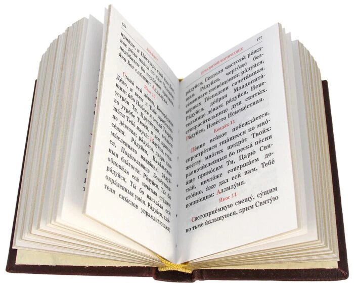 Leather-bound book "Prayer Book" small, gold embossed