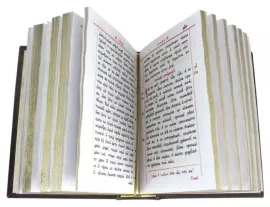 Leather-bound gift book "The Holy Gospel" gold embossed