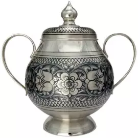 Серебряная сахарница "Цветы"