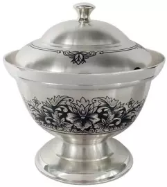 Сахарница серебряная с крышкой