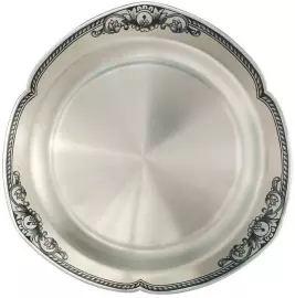 Тарелка серебряная для хлеба