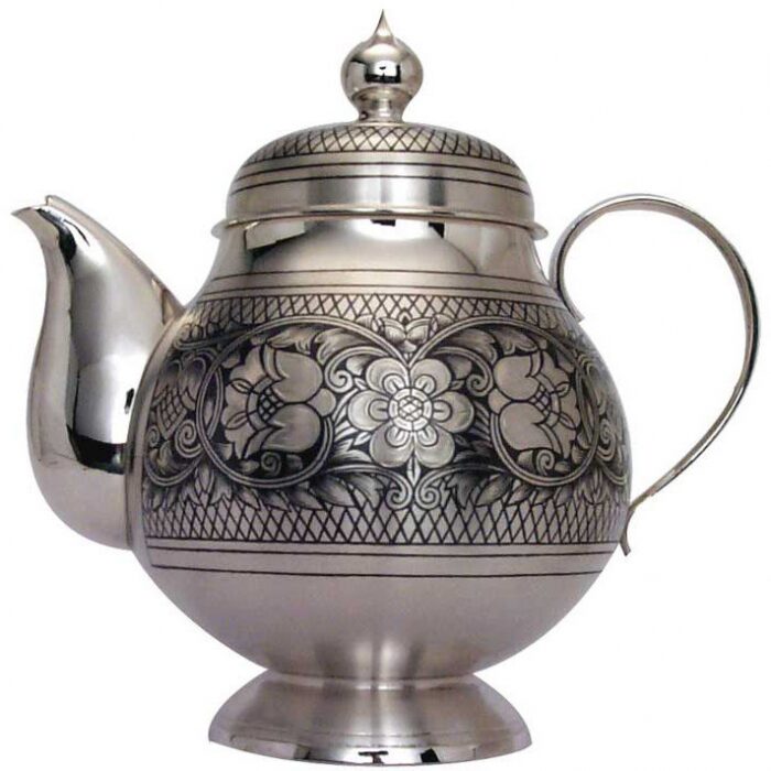 Чайник из серебра "Цветочный"