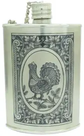 Фляга из серебра "Глухарь"