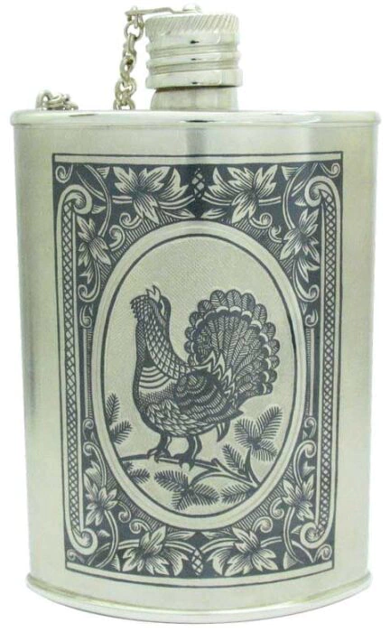 Silver flask "Capercaillie"