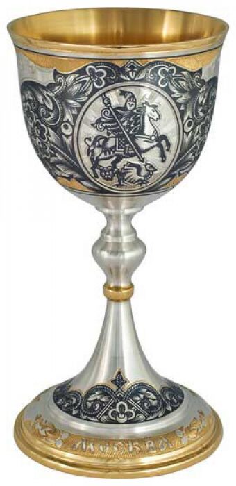 Silver cup with gilding "Moscow"