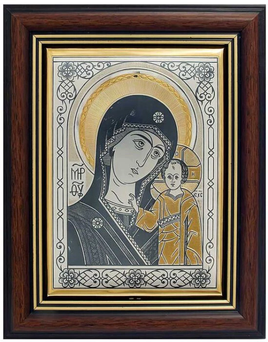 Silver icon "Kazanskaya"