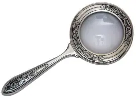Лупа серебряная "Росток"