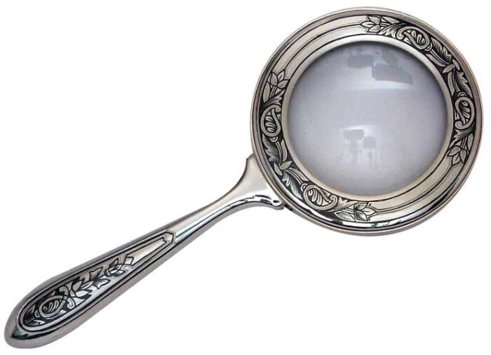 Silver magnifier "Sprout"