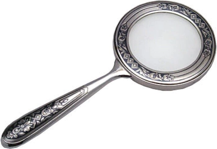 Silver magnifier "Sprout"