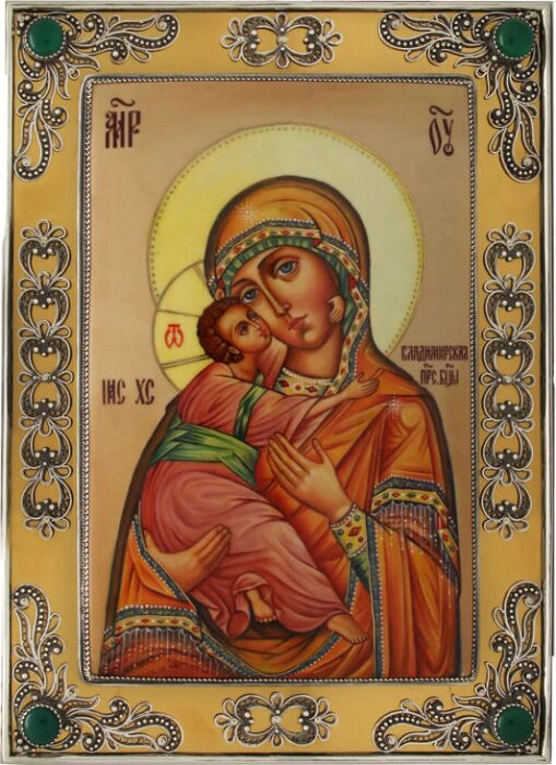 Vladimir Icon of the Mother of God color amber (finish)