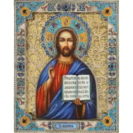 Икона "Спас Вседержитель" финифть Икона "Спас Вседержитель" финифть
