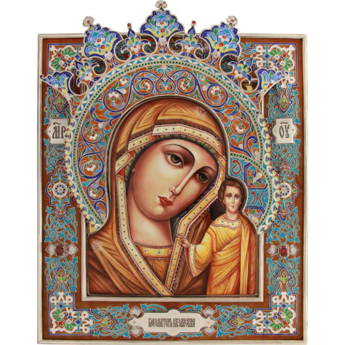 Kazan Icon of the Mother of God with a halo (finish)