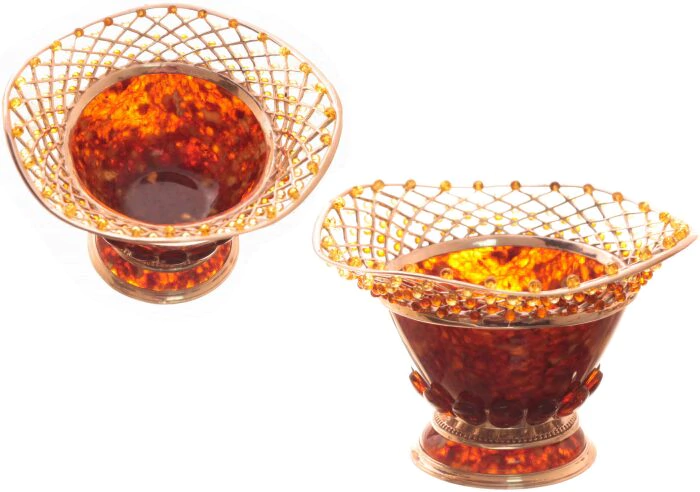 Candy bowl made of amber "Sunny"