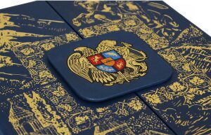 Leather-bound book "History of Armenia" (in a case)