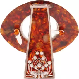 Фоторамка с жемчугом из янтаря "Стрекозы"