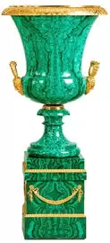 Floor vases "Presidential" made of malachite (small)