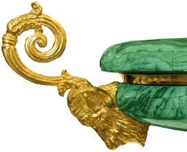 Victoria bowl made of malachite