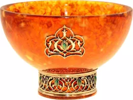Пиала из янтаря "Восточная сказка"