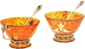 Чашка чайная из янтаря "Восточная сказка"