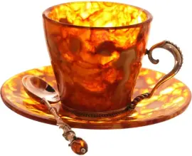 Кофейный набор из янтаря "Утро" Кофейный набор из янтаря "Утро"