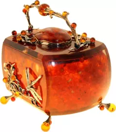 Шкатулка из янтаря "Лето"