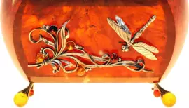 Шкатулка из янтаря "Лето"