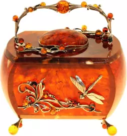 Шкатулка из янтаря "Лето"