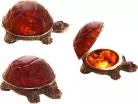 Шкатулка из янтаря "Черепаха"