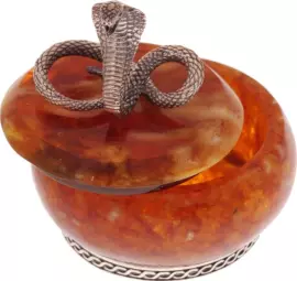Шкатулка из янтаря "Змея"