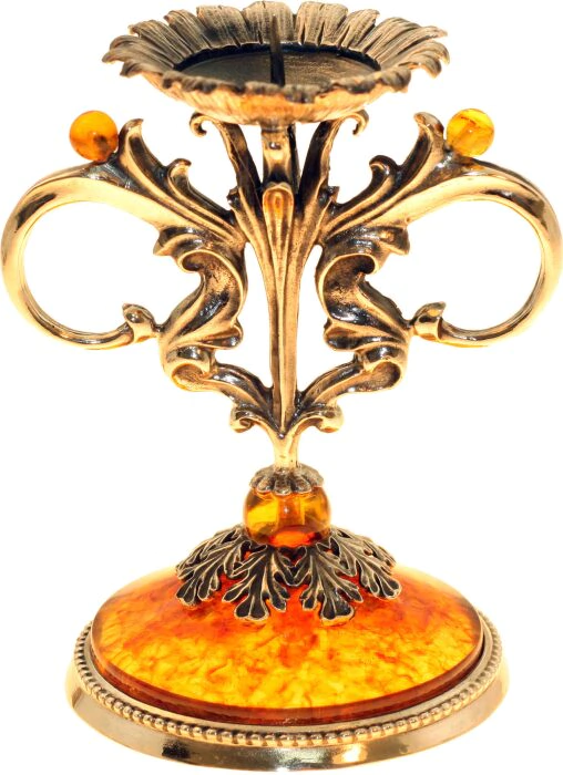 Amber candle holder