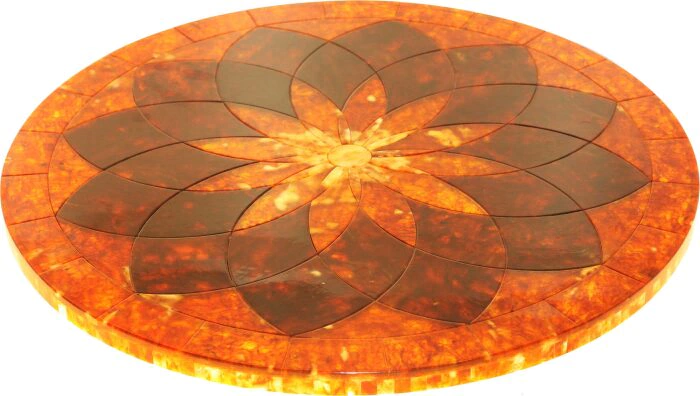 Table top made of amber "Flower"