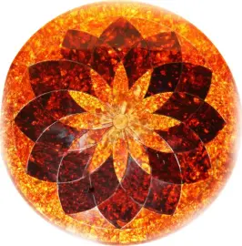 Столешница из янтаря "Цветок"