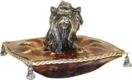 Сувенир из янтаря "Йорк на подушке"