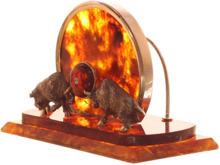 Business card holder made of amber