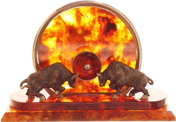 Business card holder made of amber