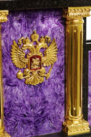 Настольный набор из чароита "Георгий Победоносец"