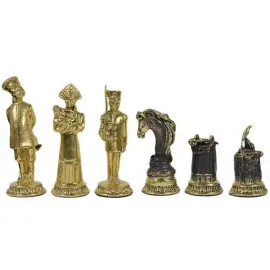 Шахматы из змеевика и бронзы "Деревенские" Шахматы из змеевика и бронзы "Деревенские"