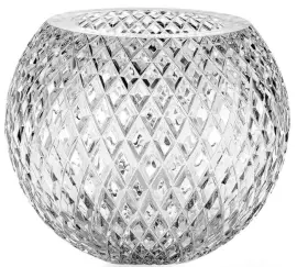 Ваза интерьерная для цветов из хрусталя "Шар - Соты - Лондон", большая