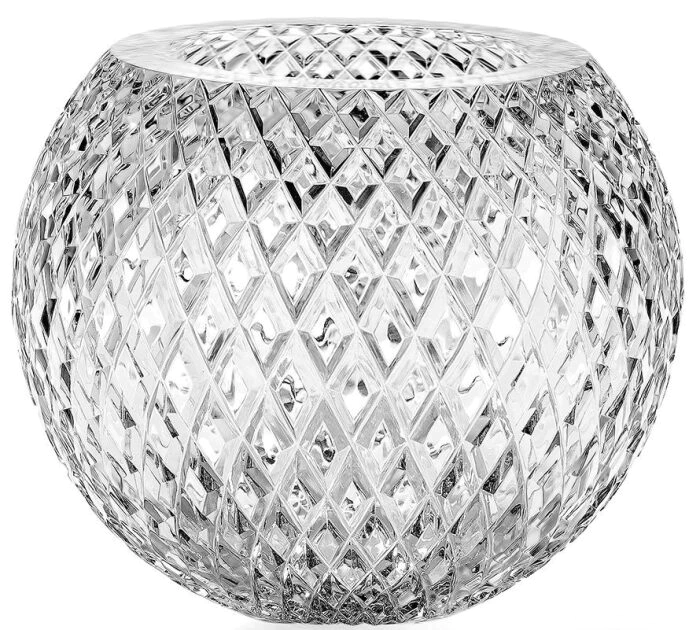 Interior flower vase made of crystal "Shar - Honeycomb - London", large