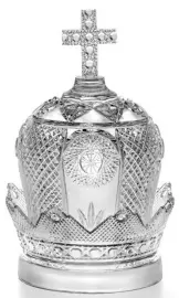 Сувенир из хрусталя "Шапка Мономаха", малая
