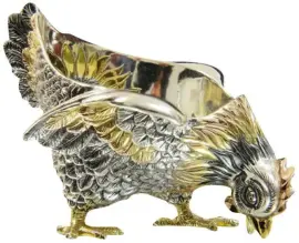 Серебряная подставка под яйцо "Курочка Ряба" Серебряная подставка под яйцо "Курочка Ряба"