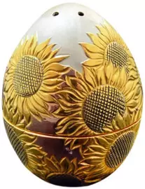 Серебряная солонка "Золотое яичко"