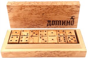 Domino gift "Classic" (Karelian birch)