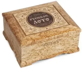 Настольная игра "Русское лото" подарочное в шкатулке, карельская береза Настольная игра "Русское лото" подарочное в шкатулке, карельская береза