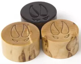 Нарды из карельской березы "Лось" малые, с инкрустацией