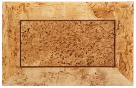 Шкатулка с зеркалом для ювелирных украшений, карельская береза